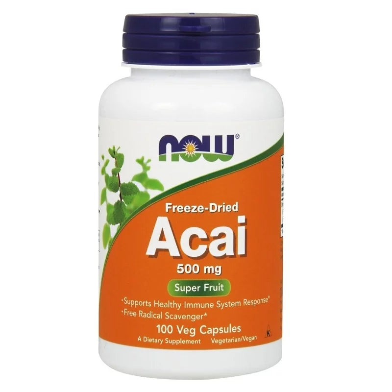 NOW FOODS acai 500 mg – 100 kapsulas