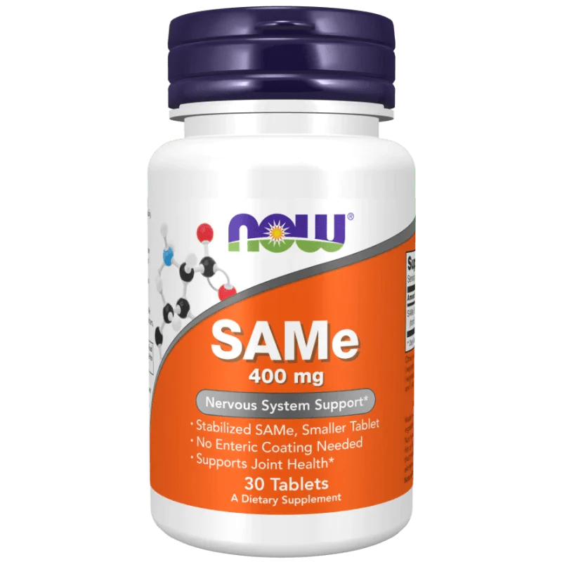 NOW FOODS SAMe (S-adenozil-L-metionīns) 400 mg – 30 tabletes