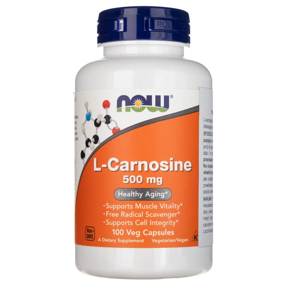 NOW FOODS L-karnozīns 500 mg – 100 kapsulas