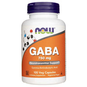 NOW FOODS GABA 750 mg – 100 kapsulas