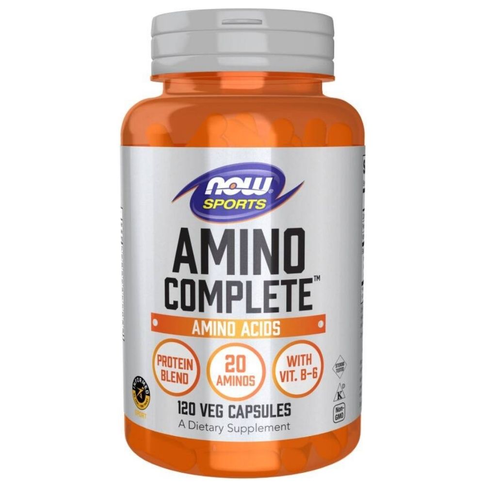 NOW FOODS Sports Amino Complete, aminoskābju komplekss – 120 kapsulas