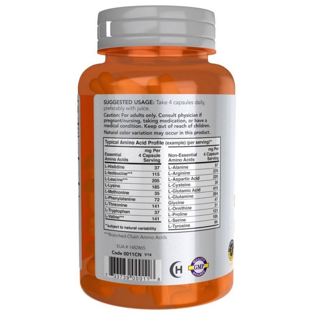 NOW FOODS Sports Amino Complete, aminoskābju komplekss – 120 kapsulas