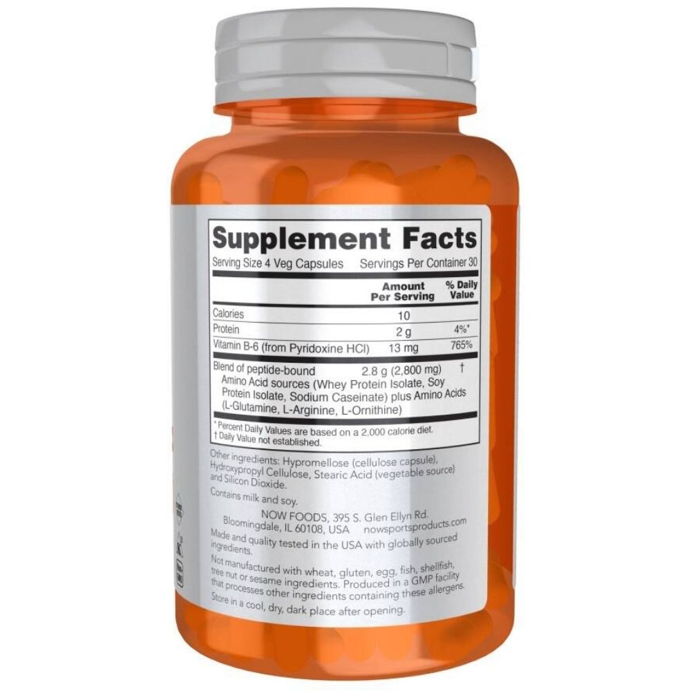 NOW FOODS Sports Amino Complete, aminoskābju komplekss – 120 kapsulas