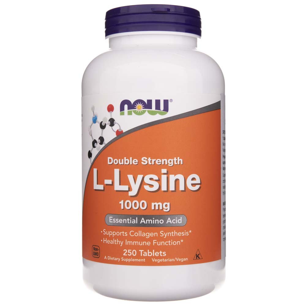 NOW FOODS L-lizīns 1000 mg – 250 tabletes