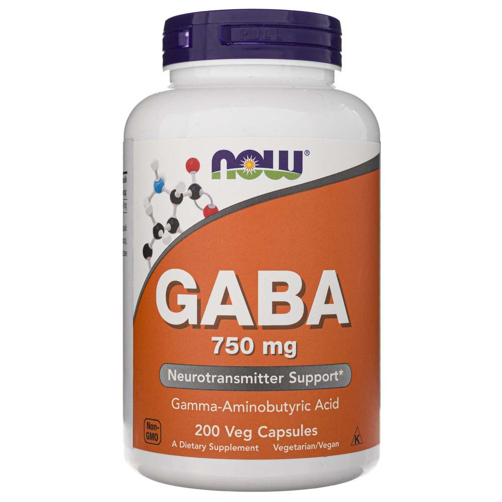 NOW FOODS GABA 750 mg – 200 kapsulas