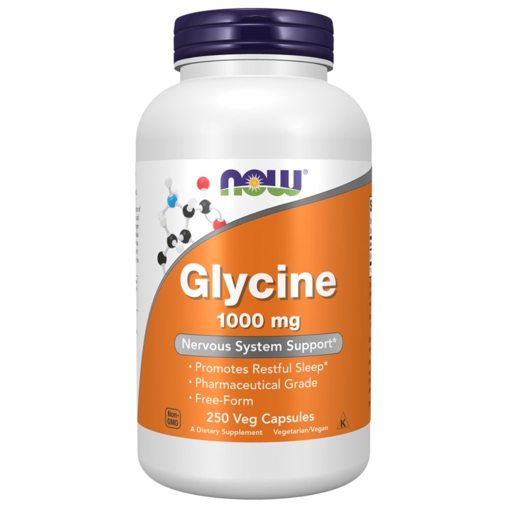 NOW FOODS Glicīns 1000 mg – 250 kapsulas
