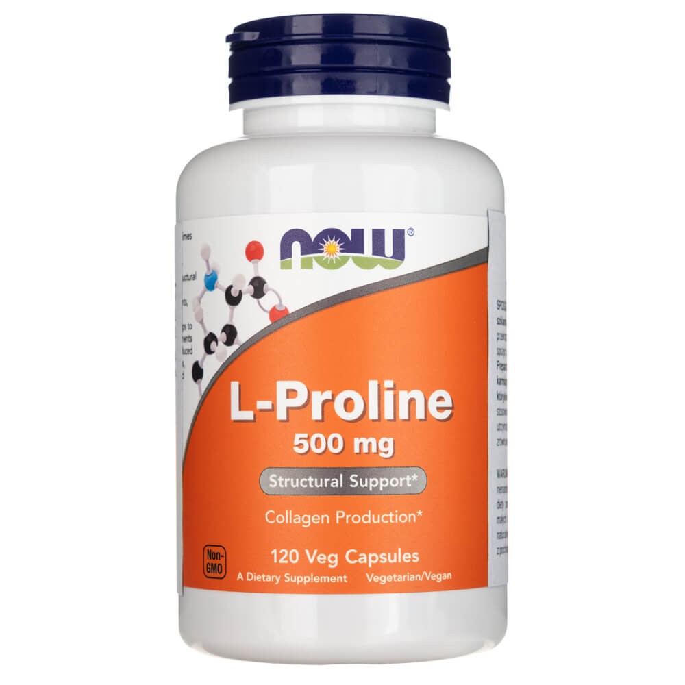 NOW FOODS L-prolīns 500 mg – 120 kapsulas