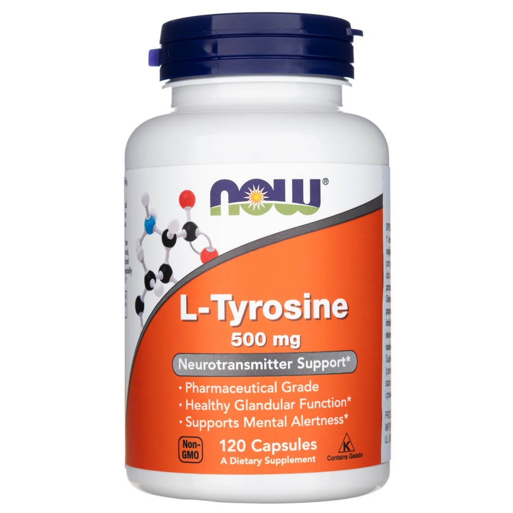 NOW FOODS L-tirozīns 500 mg – 120 kapsulas