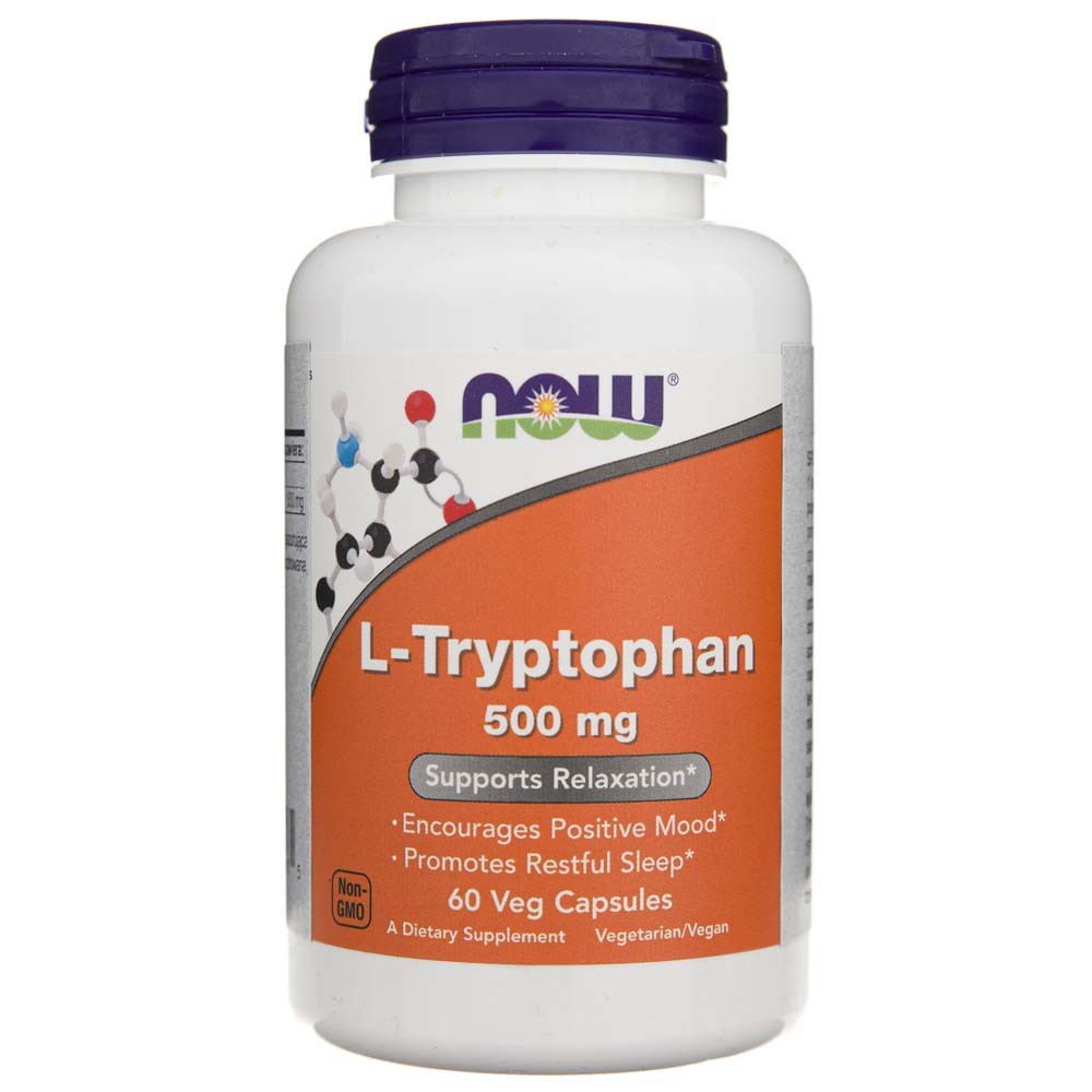 NOW FOODS L-triptofāns 500 mg – 60 kapsulas