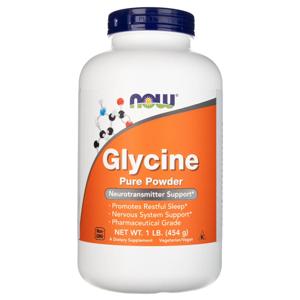 NOW FOODS Tīrs glicīna pulveris – 454 g