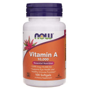 NOW FOODS A vitamīns 10000 IU – 100 kapsulas