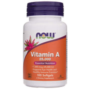 NOW FOODS A vitamīns 7500 mcg (25000 SV) – 100 kapsulas