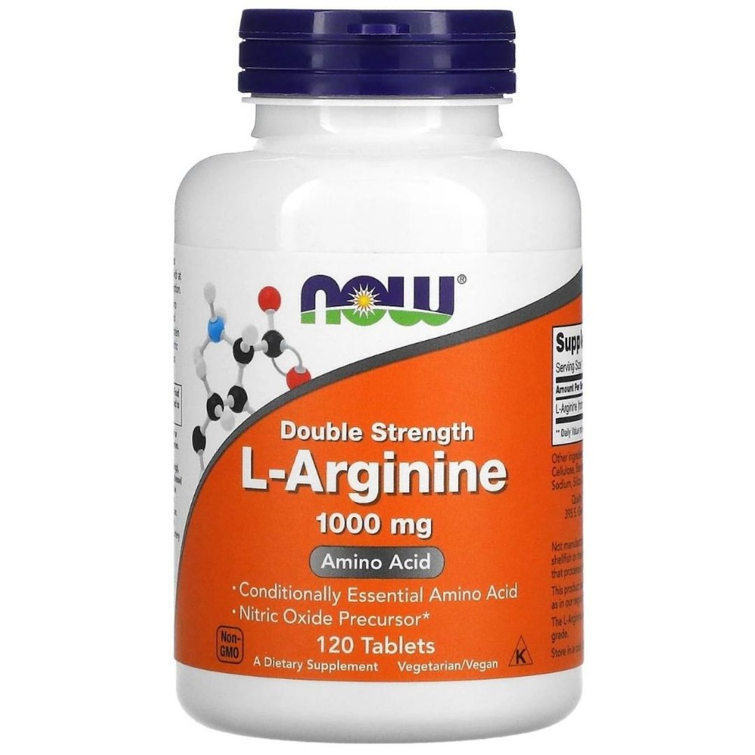 NOW FOODS L-arginīns 1000 mg – 120 tabletes