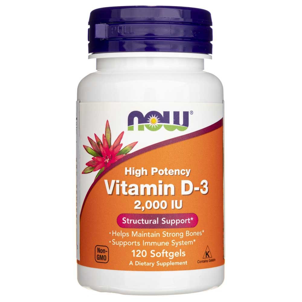 NOW FOODS D3 vitamīns 2000 SV – 120 kapsulas