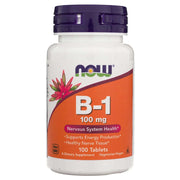 NOW FOODS vitamīns B-1 100 mg – 100 tabletes