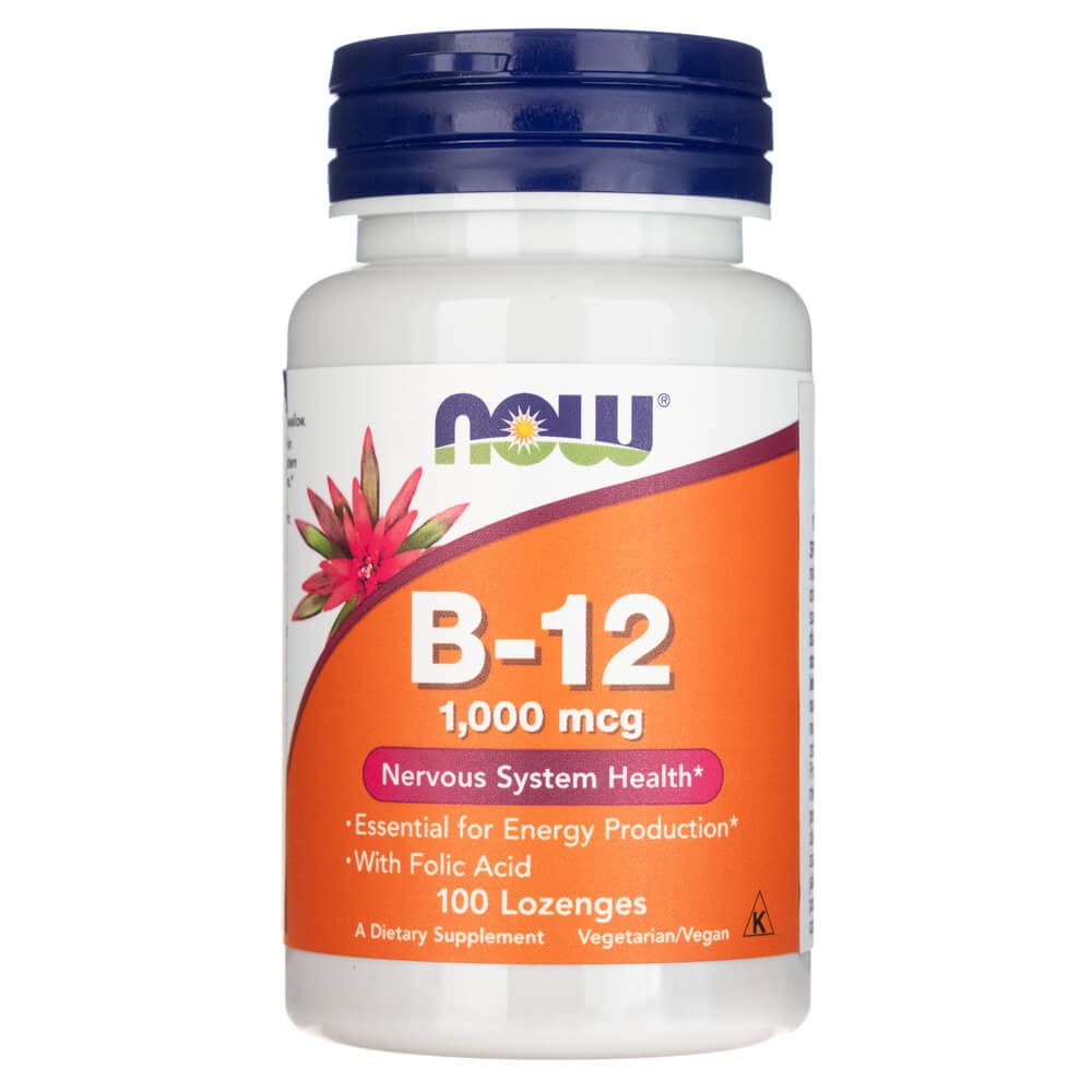 NOW FOODS vitamīns B-12 1000 µg – 100 pastilas