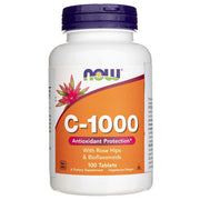 NOW FOODS C-1000 vitamīns ar mežrozītēm un bioflavonoīdiem – 100 tabletes