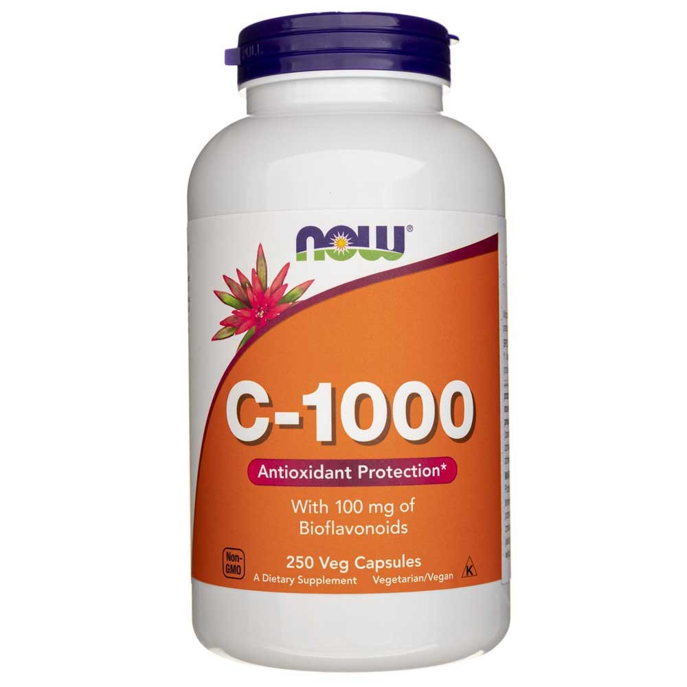 NOW FOODS C-1000 vitamīns ar bioflavonoīdiem – 250 kapsulas