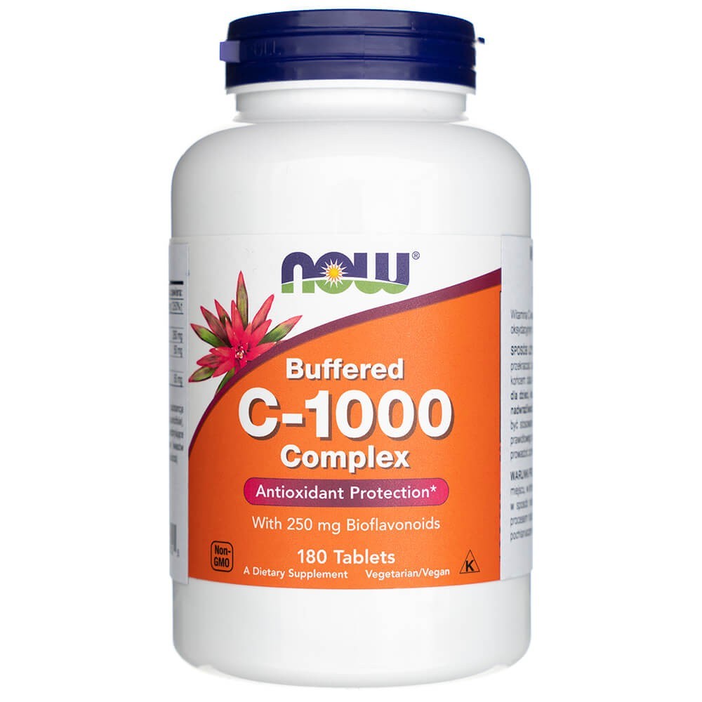 NOW FOODS C-1000 vitamīna komplekss, buferēts – 180 tabletes
