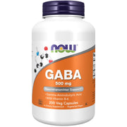 NOW FOODS GABA 500 mg ar B6 vitamīnu – 200 kapsulas