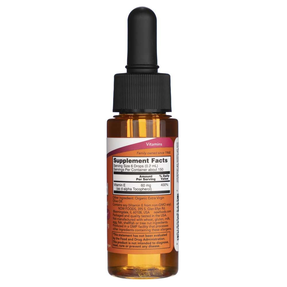 NOW FOODS dabīgais E vitamīns – 30 ml