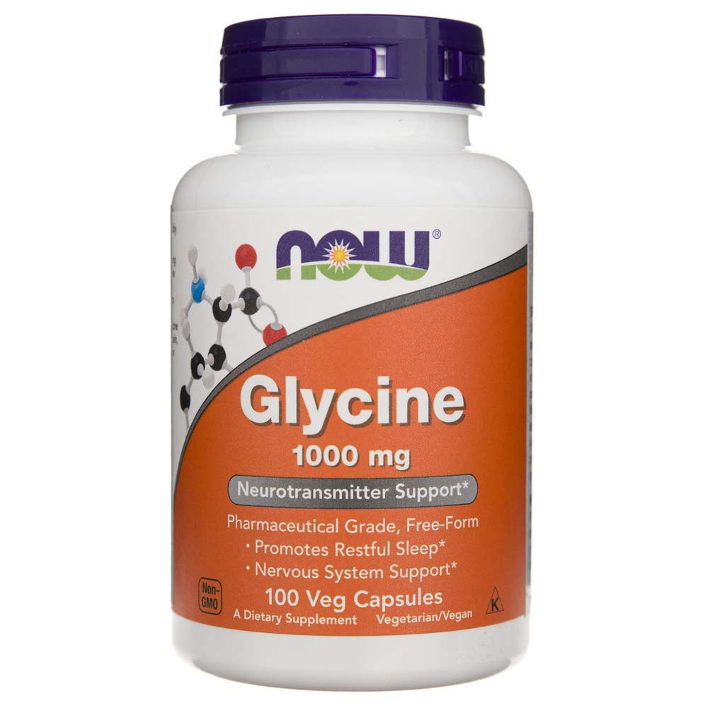 NOW FOODS Glicīns 1000 mg – 100 kapsulas