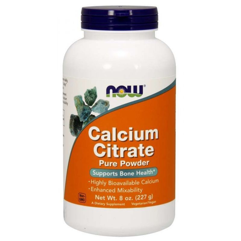 NOW FOODS kalcija citrāta pulveris – 227 g