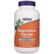 NOW FOODS magnija citrāts 200 mg – 250 tabletes