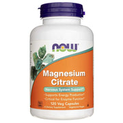 NOW FOODS magnija citrāts 400 mg – 120 kapsulas