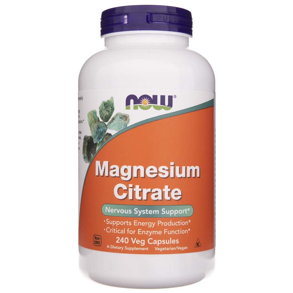 NOW FOODS Magnija citrāts 400 mg – 240 kapsulas