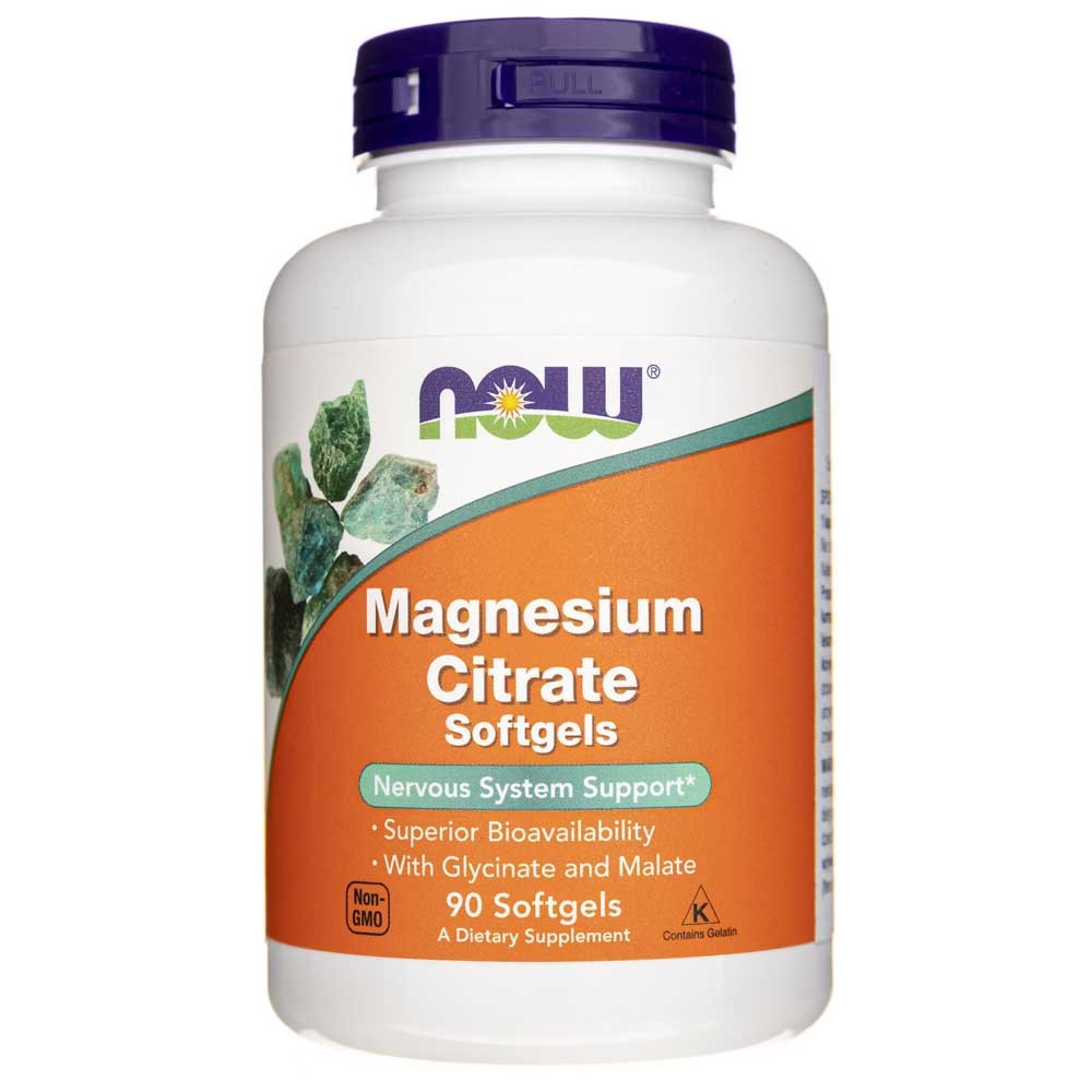 NOW FOODS magnija citrāts – 90 kapsulas