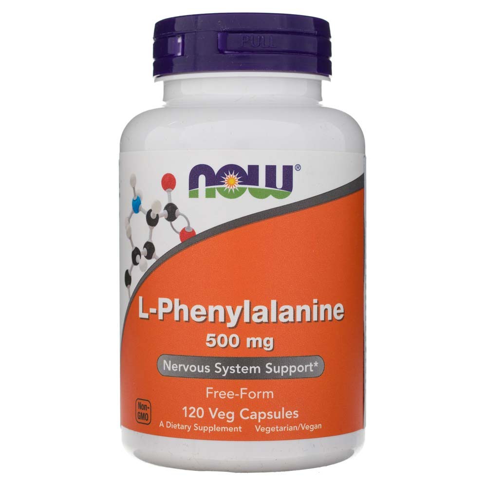 NOW FOODS L-fenilalanīns 500 mg – 120 kapsulas