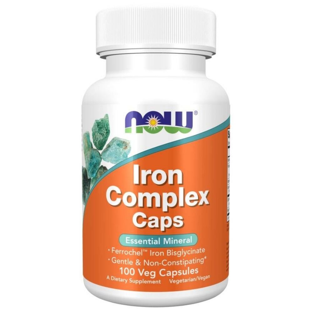 NOW FOODS Dzelzs komplekss 27 mg – 100 tabletes