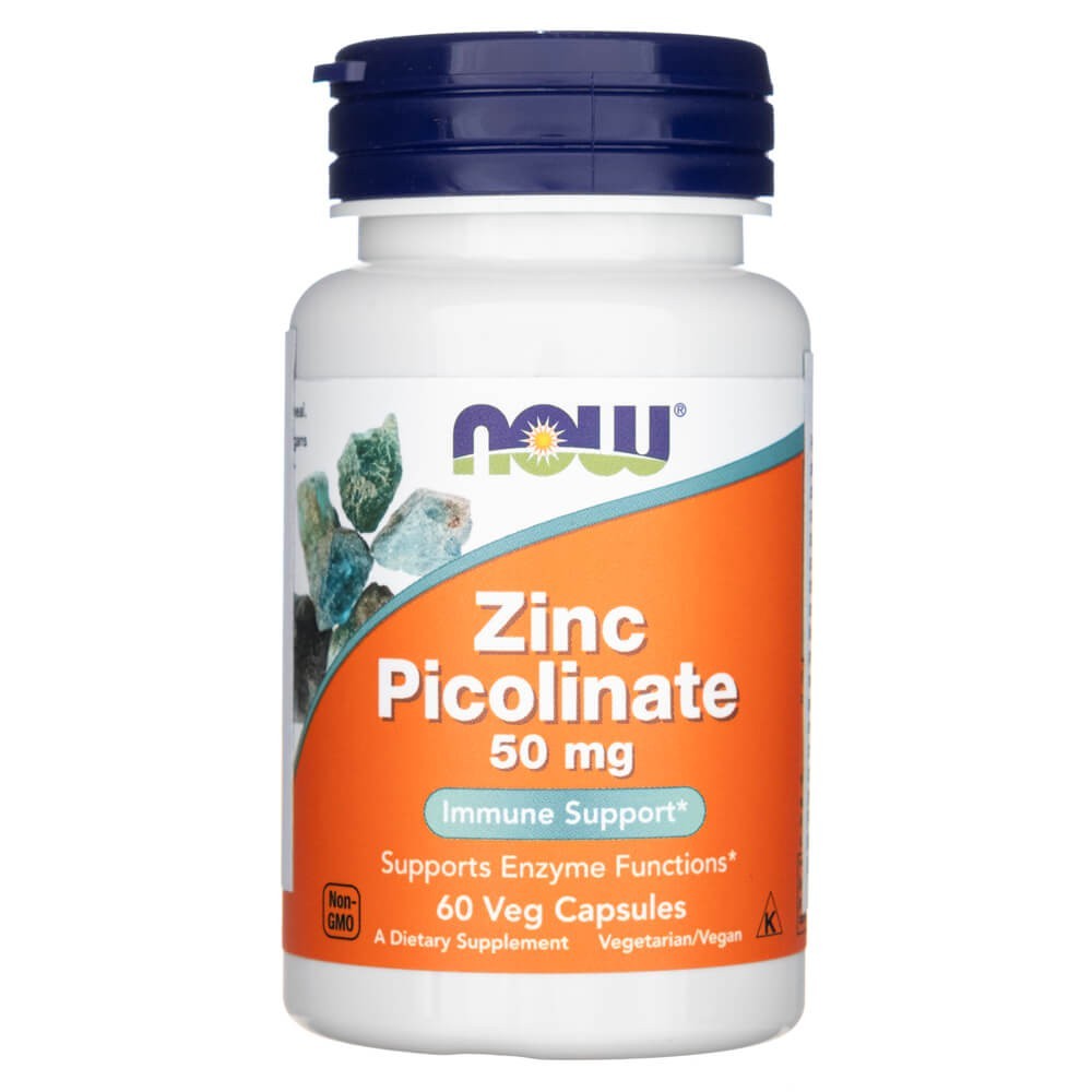 NOW FOODS cinka pikolināts 50 mg – 60 kapsulas