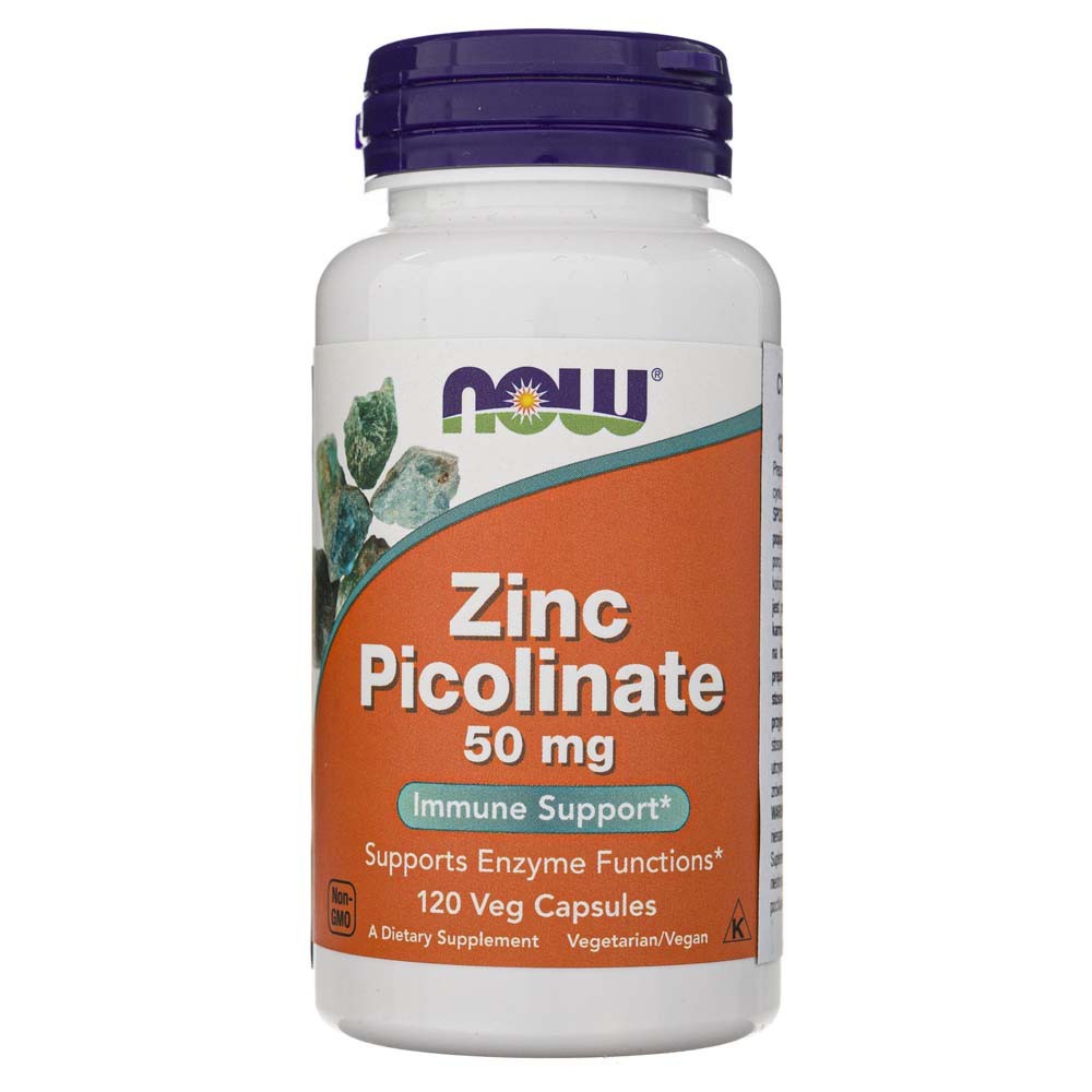 NOW FOODS cinka pikolināts 50 mg – 120 kapsulas
