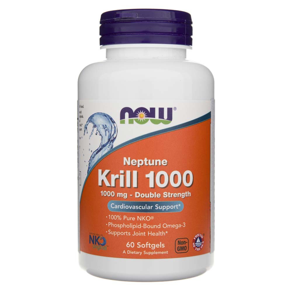 NOW FOODS Nepton krila eļļa, divkāršs stiprums 1000 mg – 60 kapsulas