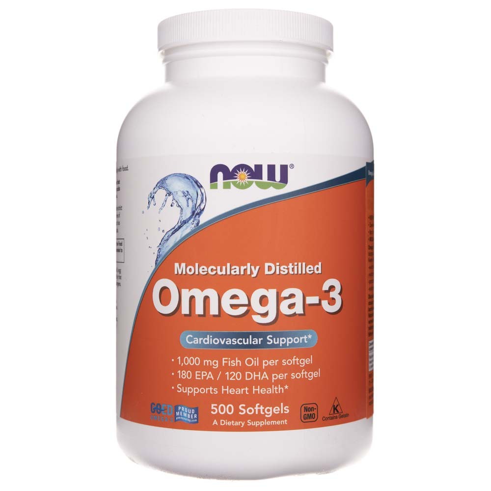 NOW FOODS Omega-3, 180 EPA / 120 DHA – 500 kapsulas