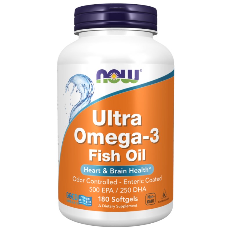 NOW FOODS Ultra Omega-3, 500 EPA / 250 DHA – 180 kapsulas