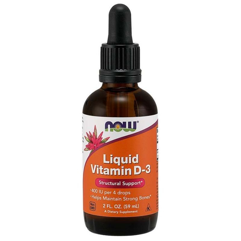 NOW FOODS D3 vitamīna pilieni 400 SV – 59 ml