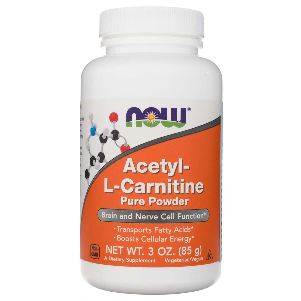NOW FOODS Acetil-L-karnitīna pulveris – 85 g