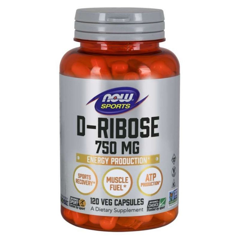 NOW FOODS D-riboze 750 mg – 120 kapsulas