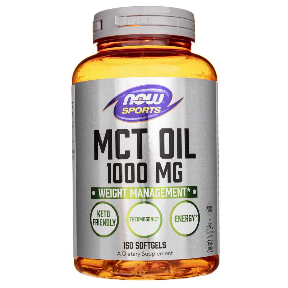 NOW FOODS MCT eļļa 1000 mg – 150 kapsulas