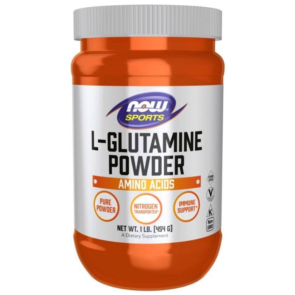 NOW FOODS L-glutamīna pulveris – 454 g