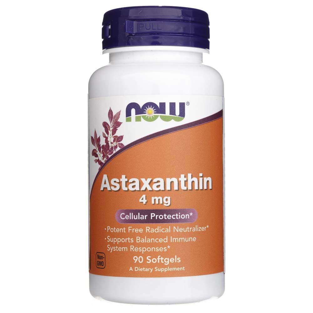 NOW FOODS Astaksantīns 4 mg – 90 kapsulas