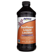 NOW FOODS šķidrais saulespuķu lecitīns – 473 ml
