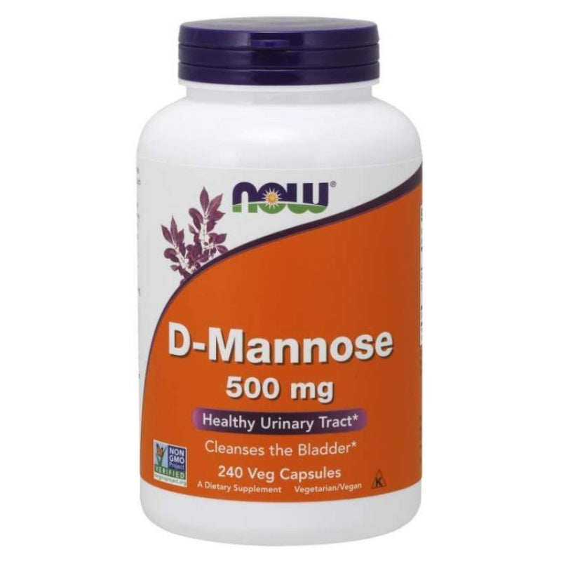 NOW FOODS D-mannoze 500 mg – 240 kapsulas