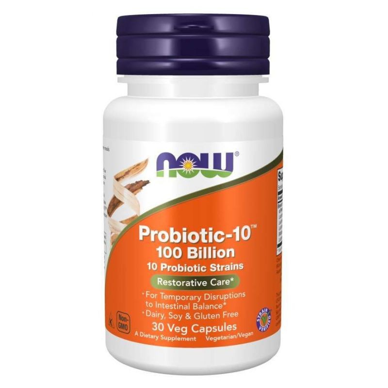NOW FOODS Probiotic-10 (probiotikas) 100 miljardi – 30 kapsulas