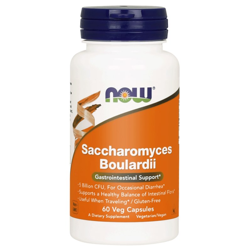 NOW FOODS probiotikas Saccharomyces Boulardii – 60 kapsulas