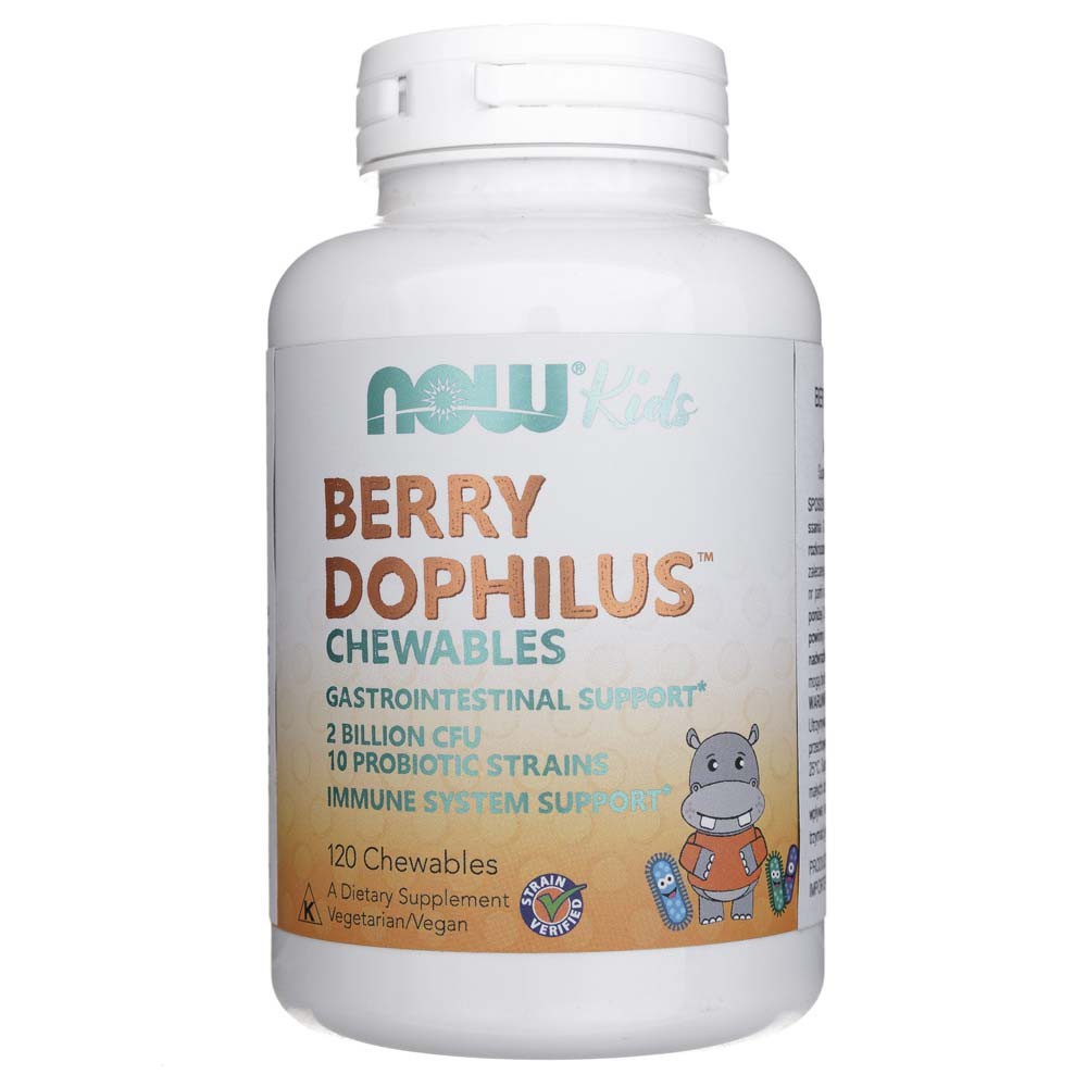 NOW FOODS Berry Dophilus Kids probiotikas – 120 tabletes