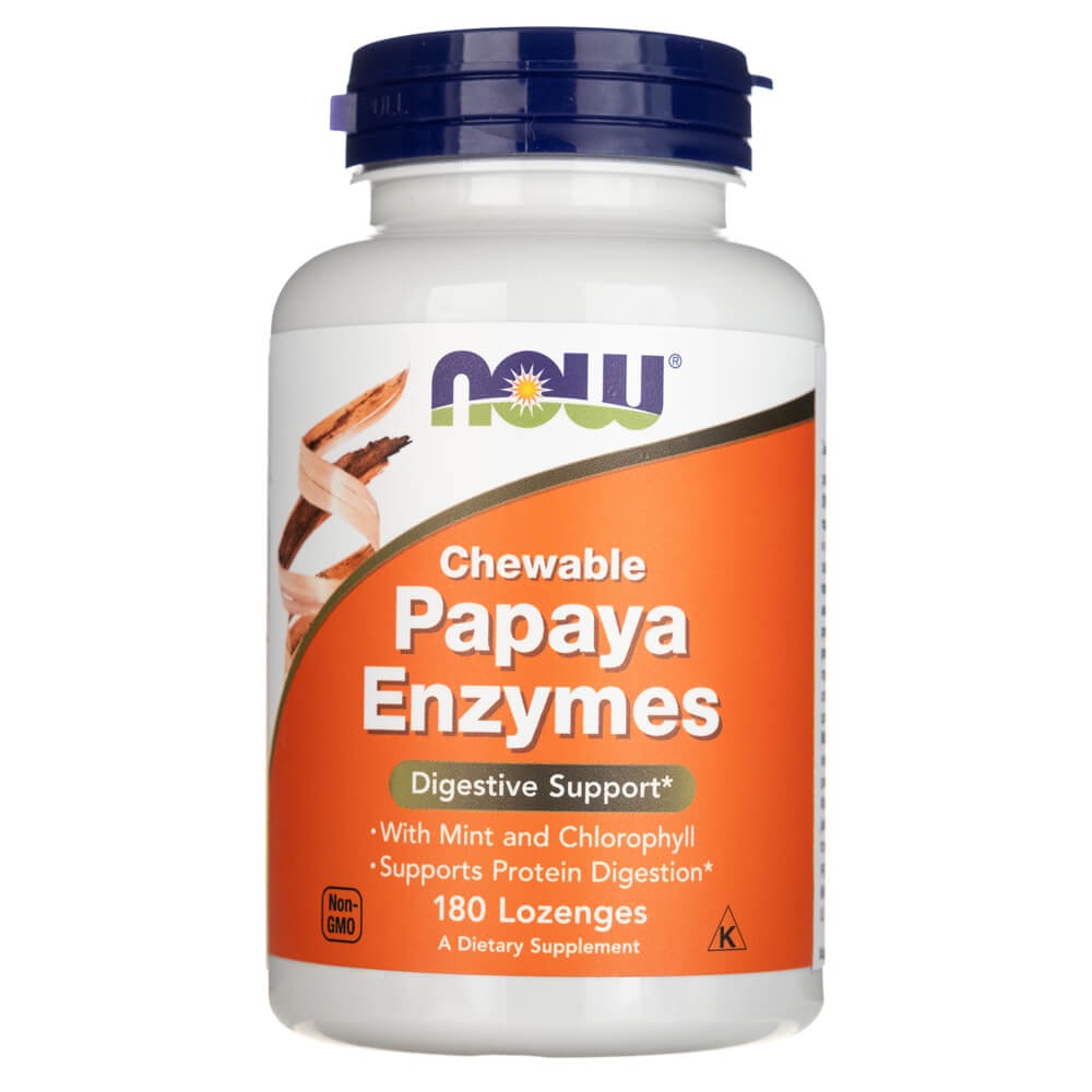 NOW FOODS Papaijas enzīmi – 180 pastilas